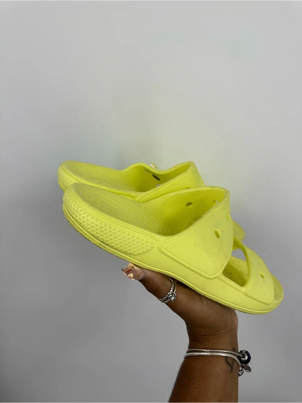 CROCS neon yellow